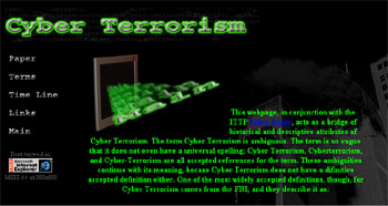 "Cyber Terrorism"
