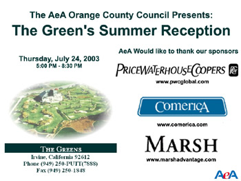"AeA Orange County Council Golfing Flyer"